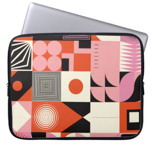 Scandinavian Geometric: Colourful Artwork Pattern Laptop Sleeve