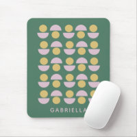 Scandinavian Geometric Green Floral Personalized