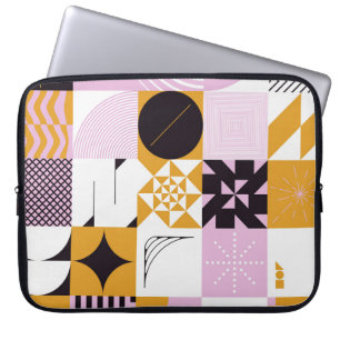 Scandinavian Geometric: Hand-Drawn Artwork. Laptop Sleeve
