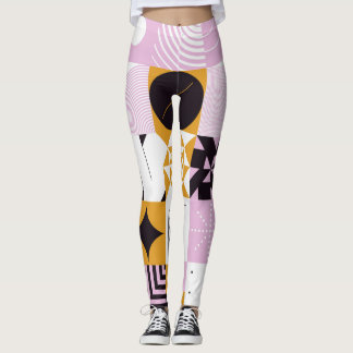 Scandinavian Geometric: Hand-Drawn Artwork. Leggings