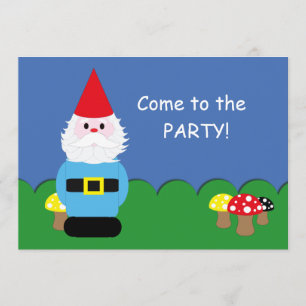 Scandinavian Gnome Customisable Party Invitation