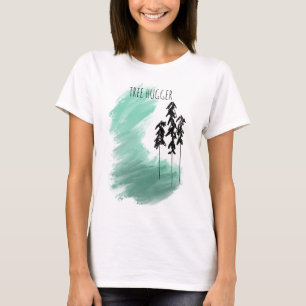 Scandinavian green tree art simple modern mint T-Shirt