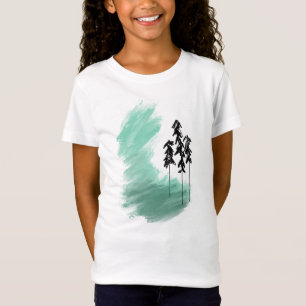 Scandinavian green tree art simple modern mint T-Shirt