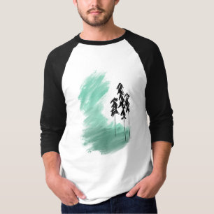 Scandinavian green tree art simple modern mint T-Shirt