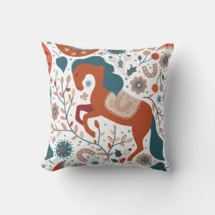 Scandinavian Horse Cute Cushion