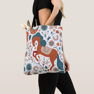 Scandinavian Horse Cute Tote Bag