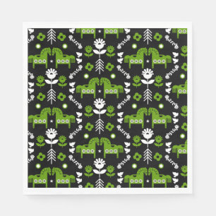 Scandinavian Horse Folk Art Napkin