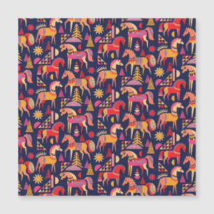 Scandinavian Horses: Decorative Seamless Design