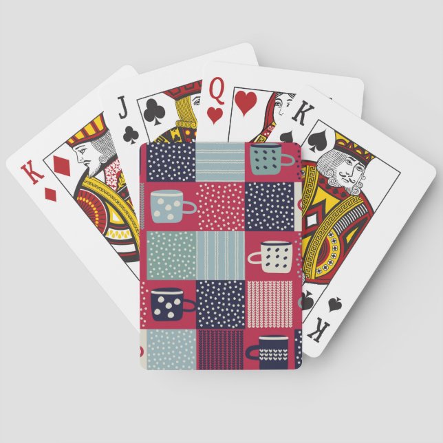 Scandinavian Hygge: Rustic Pattern Mix Playing Cards (Back)