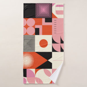 Scandinavian inspired artwork pattern made with si bath towel