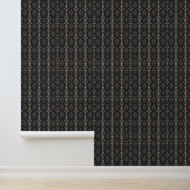 Scandinavian Inspired Geometric Pattern Wallpaper (Application)