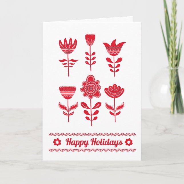 Scandinavian inspired Holiday card. Hygge Editable (Front)