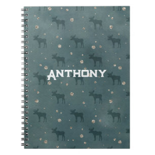 Scandinavian inspired notebook.  Editable name Notebook