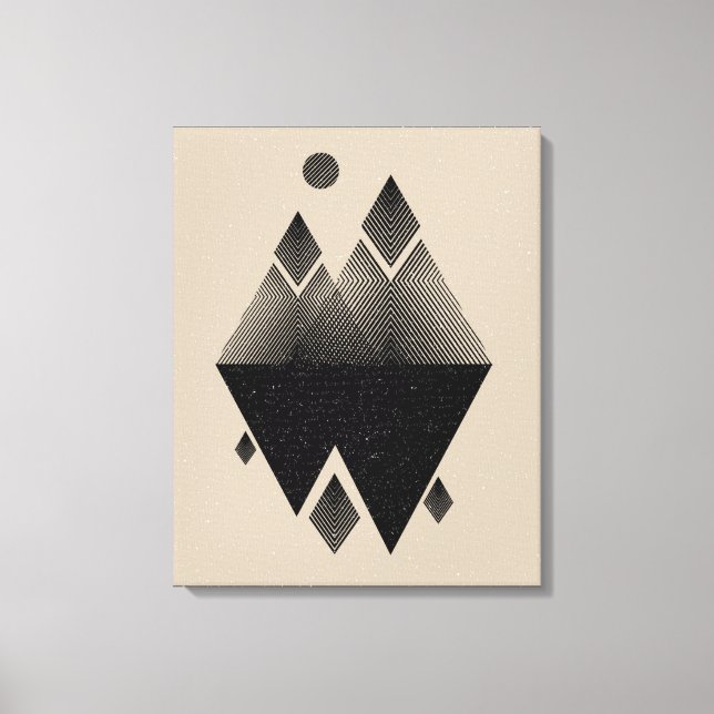 Scandinavian Inspired Triangle Design Canvas Print (Front)