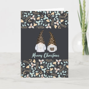 Scandinavian inspired Xmas card. Editable Holiday Card