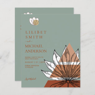 Scandinavian Japandi Abstract Shapes SAVE THE DATE