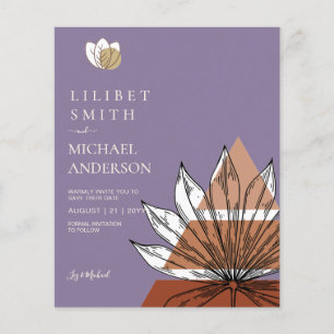 Scandinavian Japandi Abstract Shapes SAVE THE DATE Flyer
