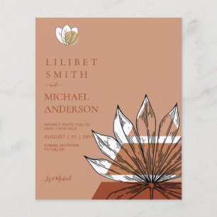 Scandinavian Japandi Abstract Shapes SAVE THE DATE Flyer