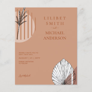 Scandinavian Japandi Abstract Shapes SAVE THE DATE Flyer