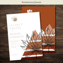 Scandinavian Japandi Modern Abstract Save Dates