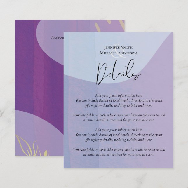 Scandinavian Japandi Modern Abstract Wedding (Front/Back)
