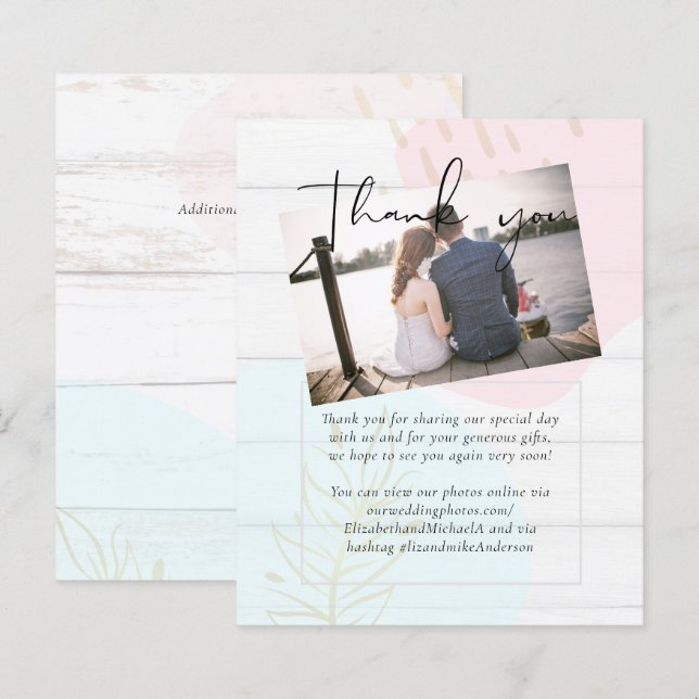 Scandinavian Japandi Modern Abstract Wedding (Front/Back)