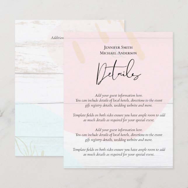 Scandinavian Japandi Modern Abstract Wedding (Front/Back)