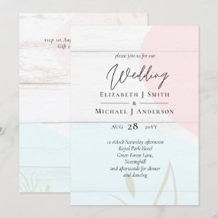 Scandinavian Japandi Modern Abstract Wedding