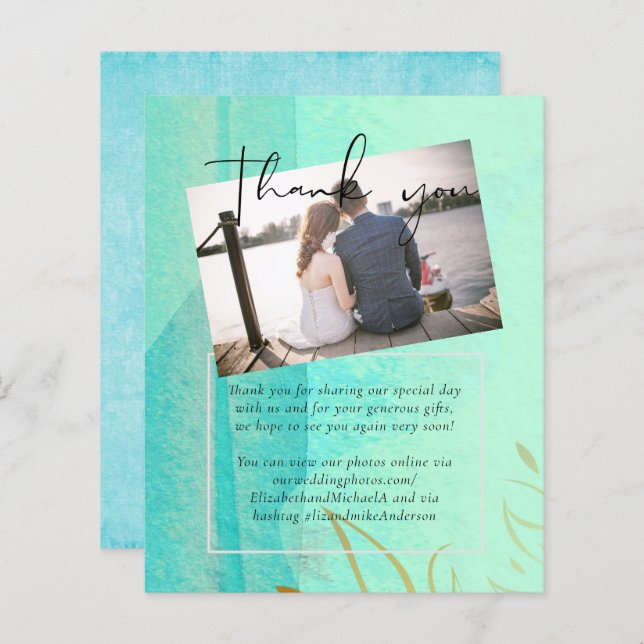 Scandinavian Japandi Modern Abstract Wedding (Front/Back)