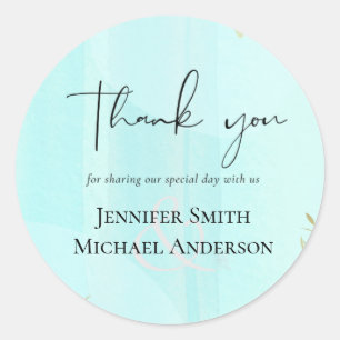 Scandinavian Japandi Modern Abstract Wedding Classic Round Sticker