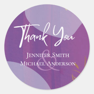 Scandinavian Japandi Modern Abstract Wedding Classic Round Sticker