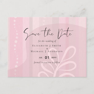 Scandinavian Japandi Modern Abstract Wedding Postcard