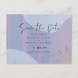 Scandinavian Japandi Modern Abstract Wedding Postcard