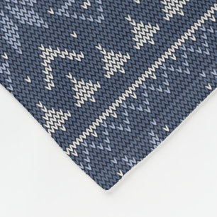 Scandinavian, knitting fleece blanket