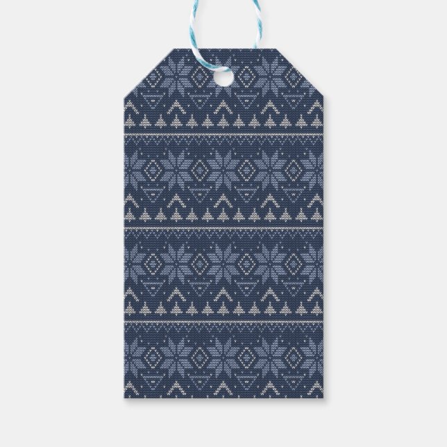 Scandinavian, knitting gift tags (Front)
