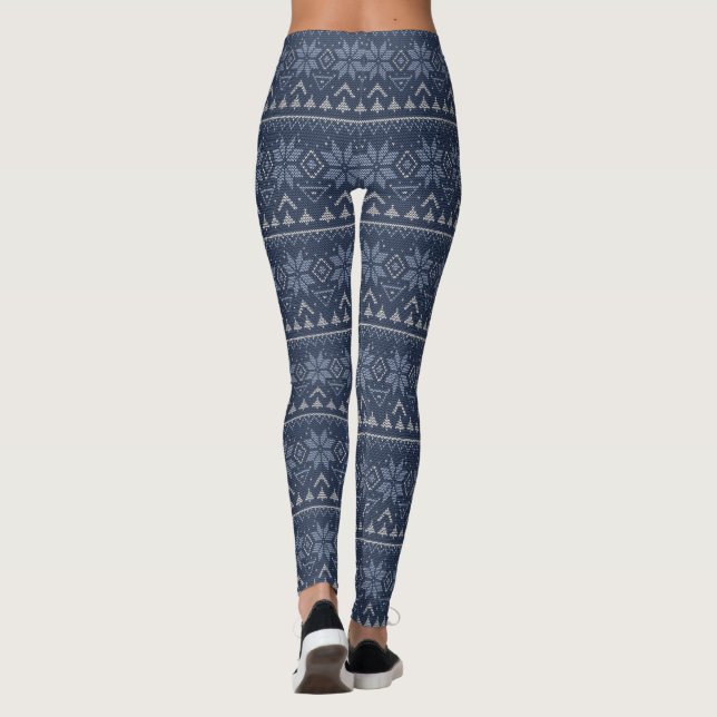 Scandinavian, knitting leggings (Back)