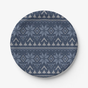 Scandinavian, knitting paper cup plate