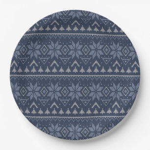 Scandinavian, knitting paper plate