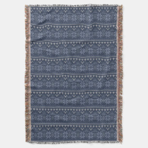 Scandinavian, knitting throw blanket