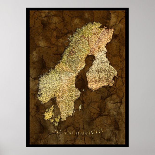 SCANDINAVIAN MAP Art Poster III (Front)