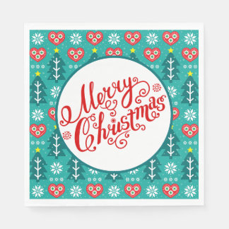 Scandinavian Merry Christmas Napkin