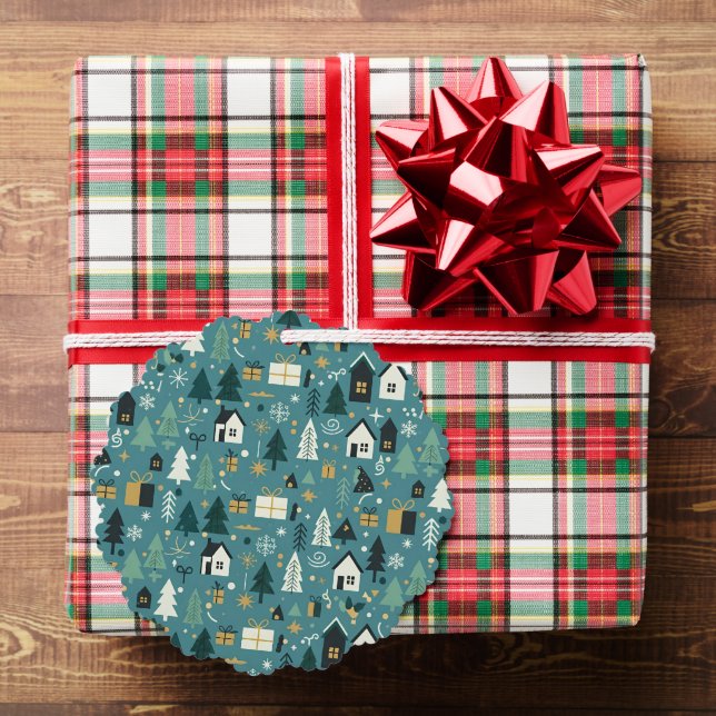 Scandinavian Merry Christmas Tree Winter Snow Tree Decoration Card (Insitu (Gift))