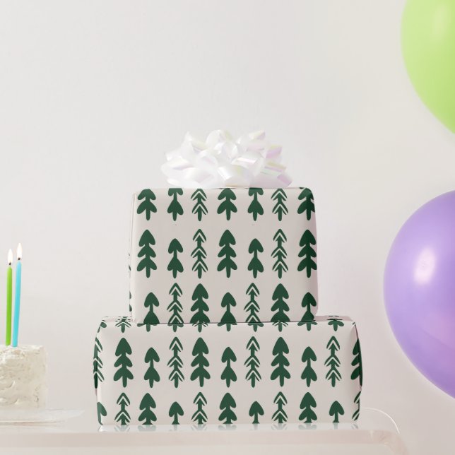Scandinavian Minimal Christmas Tree Gift Wrapping  Wrapping Paper (Party Gifts)