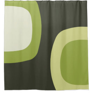 Scandinavian Minimalist Art Chartreuse Shower Curtain