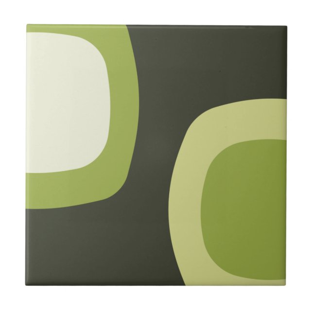 Scandinavian Minimalist Art Chartreuse Tile (Front)
