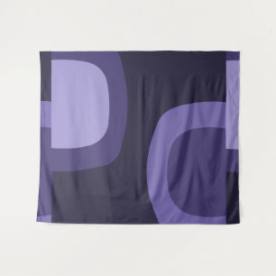 Scandinavian Minimalist Art Indigo Tapestry