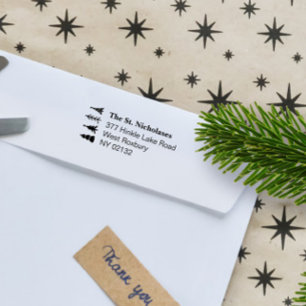 Scandinavian Minimalist Christmas return address Self-inking Stamp