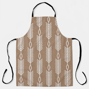 Scandinavian modern folk seamless pattern with whi apron