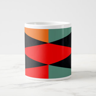 Scandinavian Modern Geometrical Diamond Pattern Large Coffee Mug