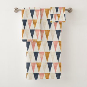 Scandinavian Navy Flag Pattern Bath Towel Set